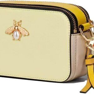 Bee Purse Camera Crossbody Bags for Women Trendy Small Snapshot Bag Wide Strap L